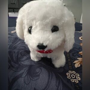 Plush White Dog Toy